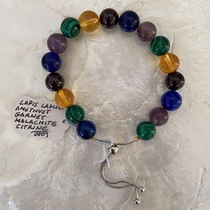 Genuine MultiGem Adjustable Bracelet